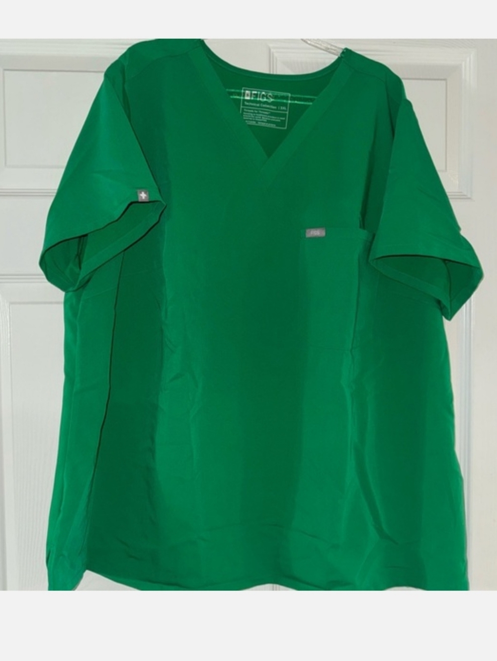 Figs Catarina Scrub Top Emerald Green Size 3x